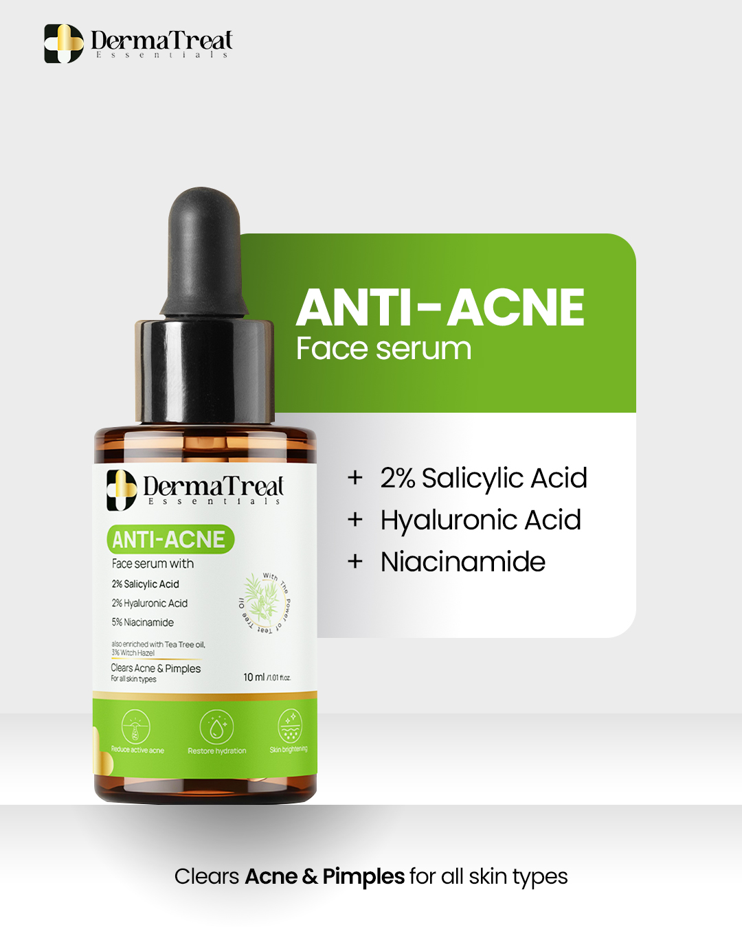 Anti-acne face serum post