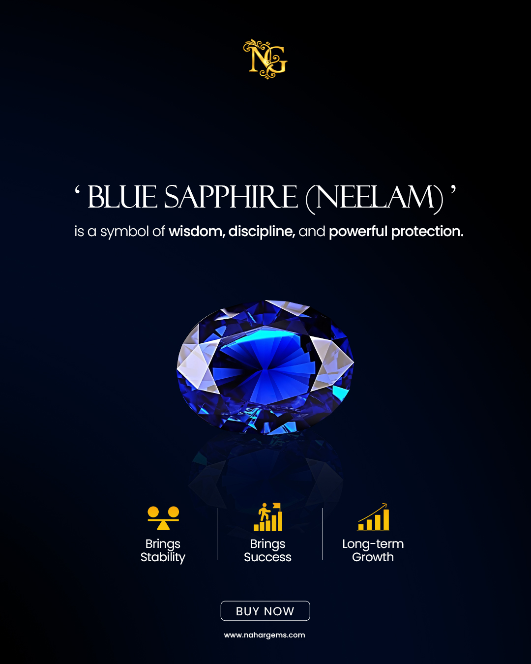 Nahar gems Blue sapphire post