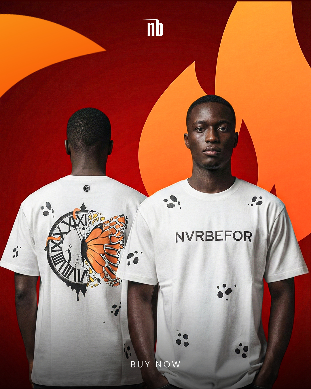 Nvrbefor white tshirt creative